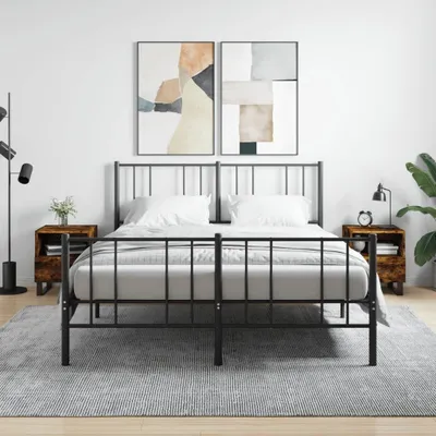 Produktbild von vidaXL Nachttische 2 Stk. Räuchereiche 40x35x47,5 cm Holzwerkstoff - Nachttisch - Nachttische - Schrank - Nachtschrank