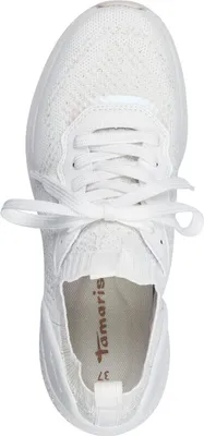 Produktbild von Tamaris Damen Sneaker Sock Schnürschuh Stretch 1-23714-42, Größe:40 EU, Farbe:Weiß