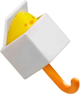 Zdjęcie produktu dla Wall Hook Cute Creative ABS 3.3lb Load Bearing Multifunctional Adhesive Hook for Coat Key Little Yellow Chicken