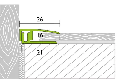 Produktbild von PROLINE Edelstahl 30mm PROVARIO Universal Bodenprofil, Schraubbares Aluminium Profilsystem, Mit Höhenverstellung, Für Bewegungsfugen, Bündige Schrauben, Einfache Verlegung
