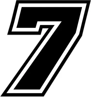Produktbild von Sticker Rennnummer für Moto "7" Race Moto GP, schwarz, 10 x 9,5 cm