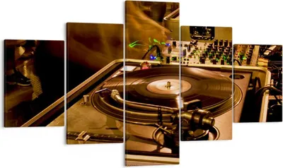 Produktbild von Bild auf Leinwand - Leinwandbild - Disco Tanz Musik Rhythmus - 125x70cm - Wand Bild - Wanddeko - Leinwanddruck - Bilder - Kunstdruck - Wanddekoration - Leinwand bilder - Wandkunst - EA125x70-0505