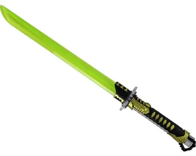 Produktbild von Leantoys Leuchtendes Samurai-Schwert, gelbe Kampfwaffe