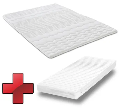 Zdjęcie produktu dla Materac z pianki zimnej K16 90 x 200 cm + nakładka na materac / podkładka pod materac 90 x 200 cm