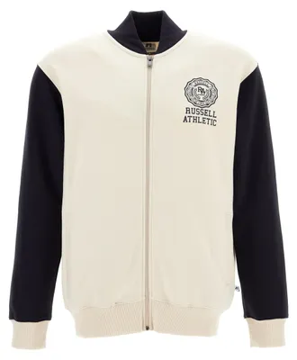 Productafbeelding van Russell Athletic heren bomberjack, model varsity, kleur: WHITE SAND, maat: XL (EU)