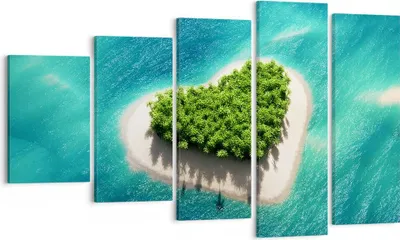 Produktbild von Bild auf Leinwand - Leinwandbild - Sail Insel Meer Aussicht Natur - 100x60cm - Wand Bild - Wanddeko - Leinwanddruck - Bilder - Kunstdruck - Wanddekoration - Leinwand bilder - Wandkunst - EG100x60-3129