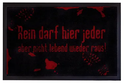 Produktbild von Fußmatte- Rein darf jeder, Spruch Matte, Türmatte