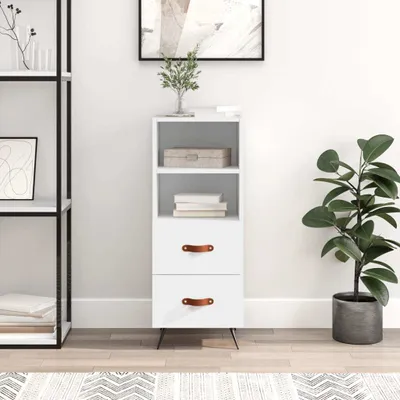 Produktbild von "WINTER SALE"Sideboard/Kommode - elegantes Design - Buffetschrank - Weiß 34,5x34x90cm Holzwerkstoff NEU562207 - Kommoden