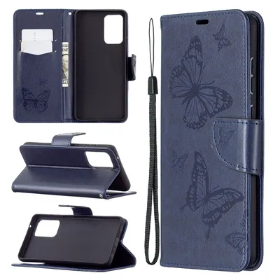 Image de Étui König Design compatible avec le Samsung Galaxy A72 5G - Étui en similicuir pour téléphone portable - Étui bleu