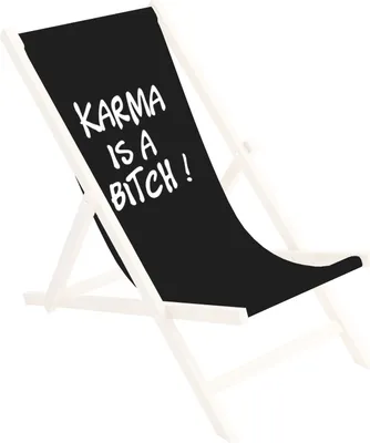 Produktbild von Ersatz-Stoffbezug 131x44 cm Wechselbarer Liegestuhl Stoffbezug 100% Polyester für Holz-Liegestuhl Klappliegestuhl Motiv Schwarz Karma [119]