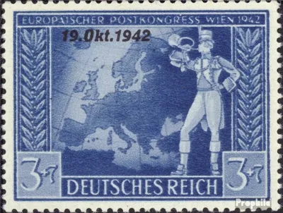Produktbild von Briefmarken Deutsches Reich 1942 Mi 823 postfrisch Postverein