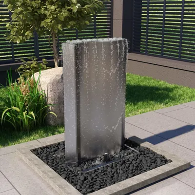 Obrázek produktu pro Zahradní fontána stříbrná 60,2x37x122,1 cm nerezová ocel
