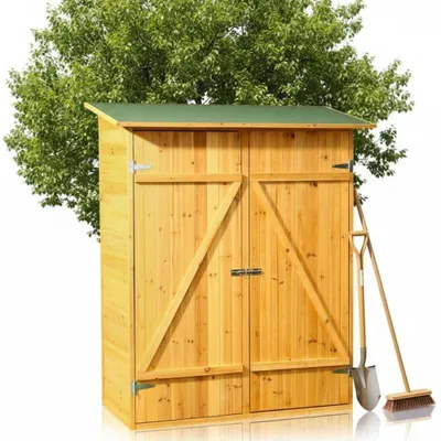 Produktbild von Mucola Gerätehaus Geräteschuppen Gartenschrank Geräteschrank XXL Holz Gartenhaus Schuppen Garten Stauraum Haus Schrank - Braun