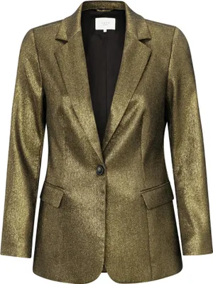 Produktbild von YAYA WOMEN Polyester slim fit blazer : DARK GOLD : 38 LieferantenFarbe: DARK GOLD Größe: 38