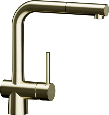Produktbild von SCHOCK Armatur LAIOS in WHITE GOLD mit schwenkbarem Zugauslauf