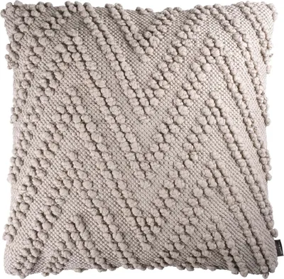Produktbild von Kissen - Grau - 45 x 45 cm - mit Zackenmuster