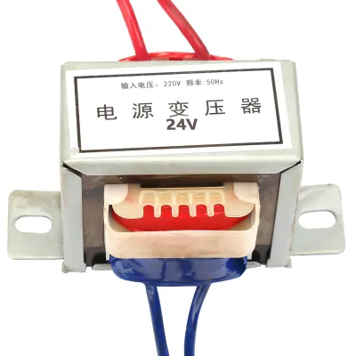 Obrázek produktu pro Jednofázový transformátor, vstup 220 V / 50 Hz, výstup 12 V / 24 V střídavého proudu, 10 W (24 V)