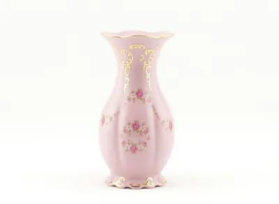 Produktbild von Vase Diana 20 cm, rosa Porzellan, Blumen, Leander