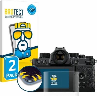 Produktbild von 2x BROTECT Fullscreen Schutzfolie für Nikon Z F Displayschutz Folie Fullcover Klar Transparent