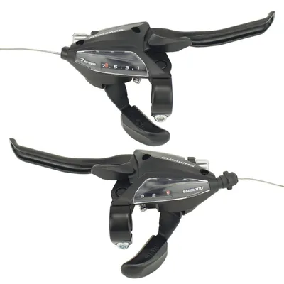 Produktbild von Shimano Schalt-Bremshebel ST-EF 500 3x7 Schalthebel 21 Gang V-Brake Set 4 Finger