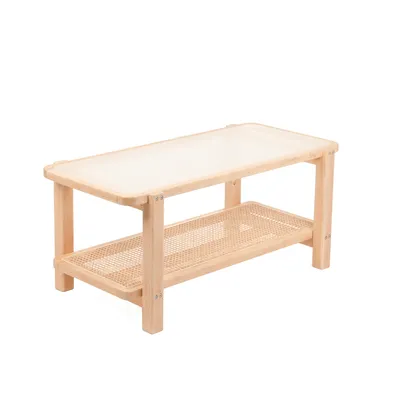 Produktbild von HOMLA SIDO Rattan Couchtisch 100x50x45 cm