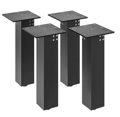 Produktbild von 4er-Set MADRID | Bistro Tischbeine | Schwarz | Höhe: 72 cm | Säule: 15 x 15 cm | Platte: 30x30 cm | 1 Stück | Gastro, Restaurantgestell