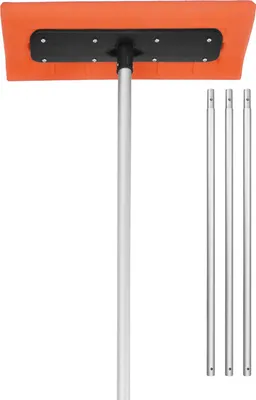 Produktbild von Dachschneeräumer - Teleskop-Dachrechen - Verstellbar 225–562 cm - 45 cm Schaumstoffklinge - Leichtes Aluminium - Rutschfester Griff - Für Dach, Schnee & Laub