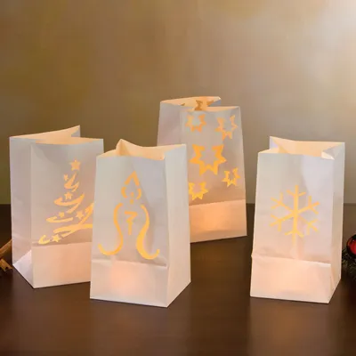 Produktbild von Kerzentüten mit  Weihnachtsmotiven, 8 Stück
