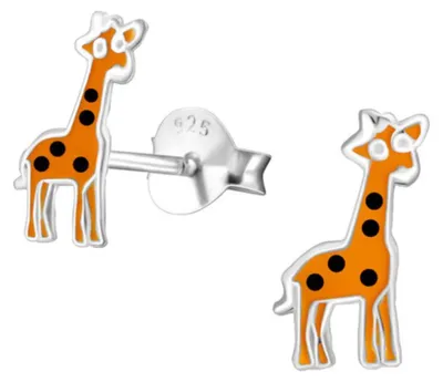 Produktbild von Kinderohrstecker: Silber Ohrringe für Kinder „Giraffe“