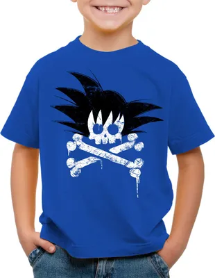 Produktbild von style3 Goku Skull Anime T-Shirt Kinder son-goku Dragon Z Super Sayajin Totenkopf Pirat Dojo