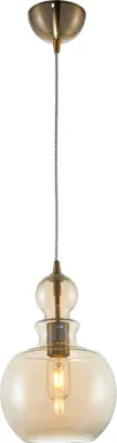 Image de Suspension Maytoni Tone avec abat-jour en verre, 1 lampe, E27, dimmable, brun ambré