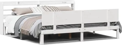 Immagine prodotto di vidaXL Struttura letto con testiera senza materasso bianco 200x200 cm