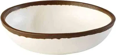 Produktbild von APS 84573 Schale CROCKER, Ø 16,5 cm, Höhe 4 cm, 0,5 Liter, Melamin, creme mit braunem Rand