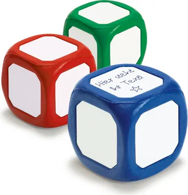 Produktbild von TimeTEX Blanko-Würfel mit weißen Flächen, 5,5 cm