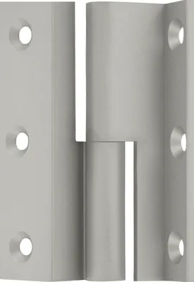 Produktbild von Möbelband Kröpfung D, Zylinderkopf rechts, 50x33 mm, Messing vernickelt matt