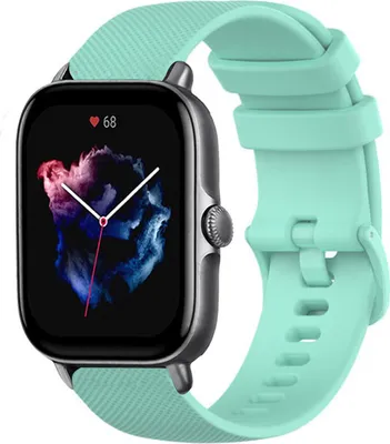 Produktbild von Strap-it Amazfit GTS 3 Luxus Silikonarmband (Aqua)