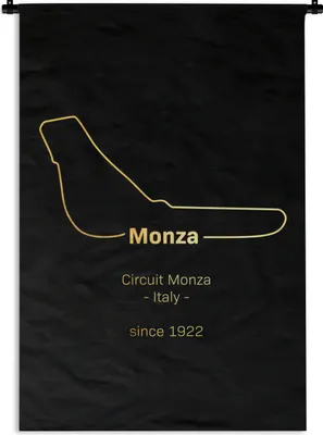 Produktbild von MuchoWow® Wandteppich Wandbehang Monza - Formel 1 - Rennstrecke 60x90 cm Tapisserie Dekoration Wandtuch - Foto-Teppich - Abwaschbar