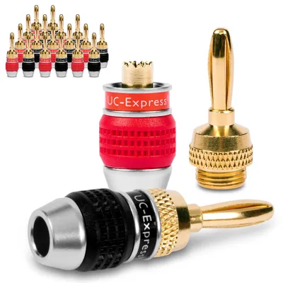 Produktbild von Bananenstecker für Lautsprecherkabel 20 Stecker NEXMEX Vergoldet Steckverbinder