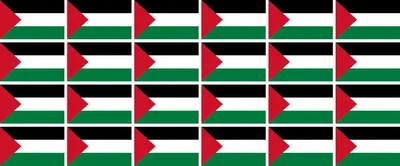 Produktbild von Mini Aufkleber Set - Pack glatt - 33x20mm - selbstklebender Sticker - Palestina - Flagge / Banner / Standarte fürs Auto, Büro, zu Hause und die Schule - 24 Stück