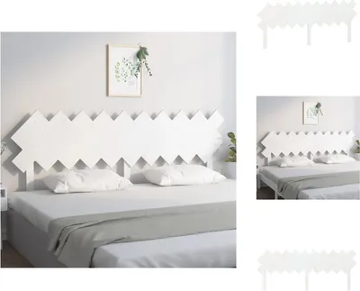 Produktbild von vidaXL Bett-Kopfteil Weiß 196x3x80,5 cm Massivholz Kiefer -  Kopf- & Fußenden