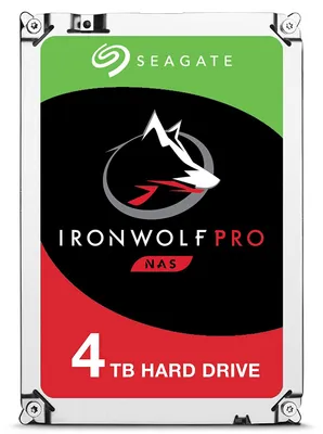 Immagine prodotto di Disco rigido Seagate IronWolf Pro - 3,5" interno - 4 TB - SATA (SATA/600) - Metodo di registrazione magnetica convenzionale (CMR) - 7200 giri/min