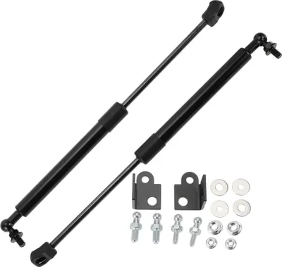 Produktbild von Stoßdämpfer für Ford Mustang 2015-2022 Front Motorhaube Gasfeder Schwarz mit Montagehalterung, Dichtung 2er Set