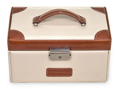 Produktbild von Sacher Schmuckkoffer Schmuckkasten TRAVEL creme braun Schloss Spiegel