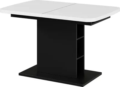 Obrázek produktu pro Jídelní stůl Vicco Fenaro Bílá/černá 120 x 80 cm s otevřenými přihrádkami, Model 56485