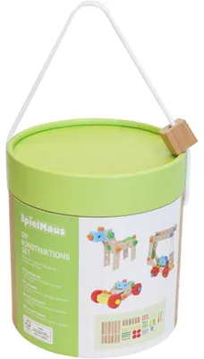 Immagine prodotto di Set di costruzioni fai da te in legno SpielMaus, 90 pezzi