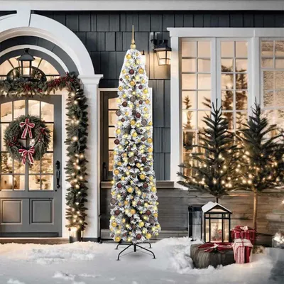 Immagine prodotto di Albero di Natale artificiale a 300 LED con supporto verde 210 cm