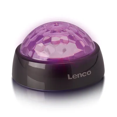 Produktbild von Lenco TTA-180TN - Plattenspieler stabilisator mit RGB-Lichteffekten - Schallplattengewicht 250 g und Diskokugel in einem – Titan