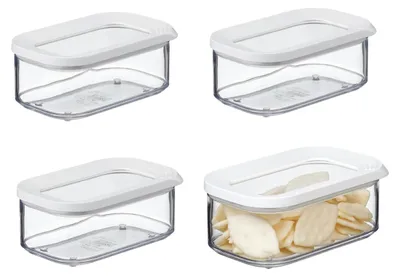 Vorratsdosen-Set 4x425 ml, Kunststoff, stapelbar, spülmaschinengeeignet