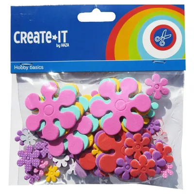 Immagine prodotto di adesivi in schiuma Create It - fiori 70 pezzi
