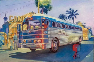 Imagen del producto de 1947, PD-3701, autobús Silverside / 1:35